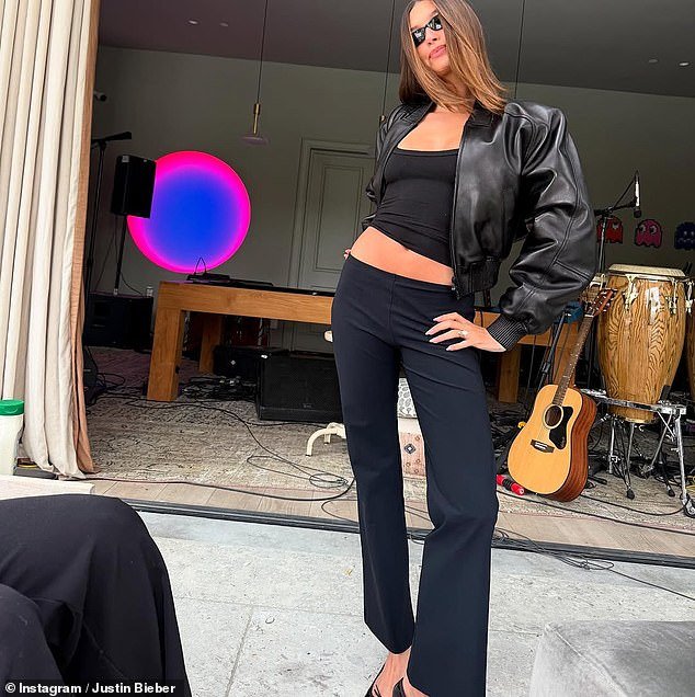 In an attempt to clear up speculation, the singer took to social media to share a slew of images of the Rhode Skin founder with music added to the posts