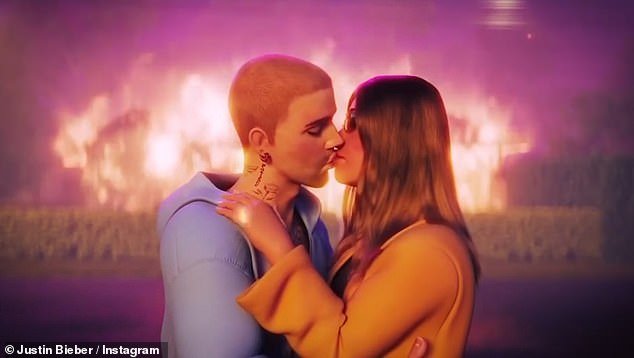 Justin announced the launch of new clothing brand SKYLRK with an animated video featuring his wife Hailey