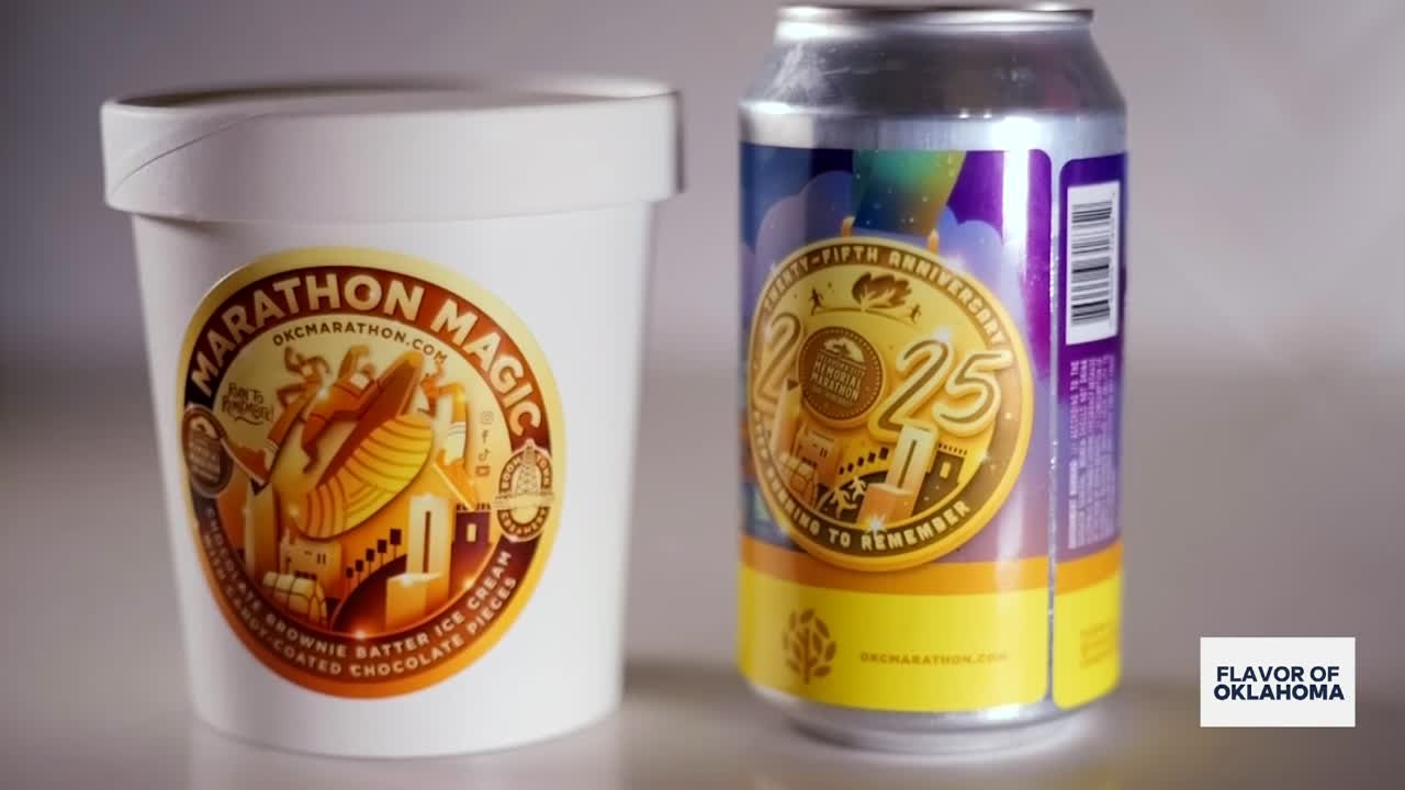 Memorial Marathoners get themed ice cream and beer at finish line