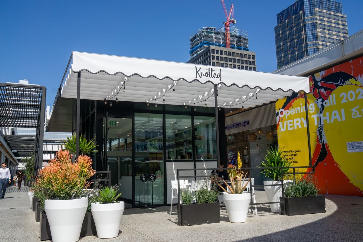 Exterior of Cafe Knotted in Century City.