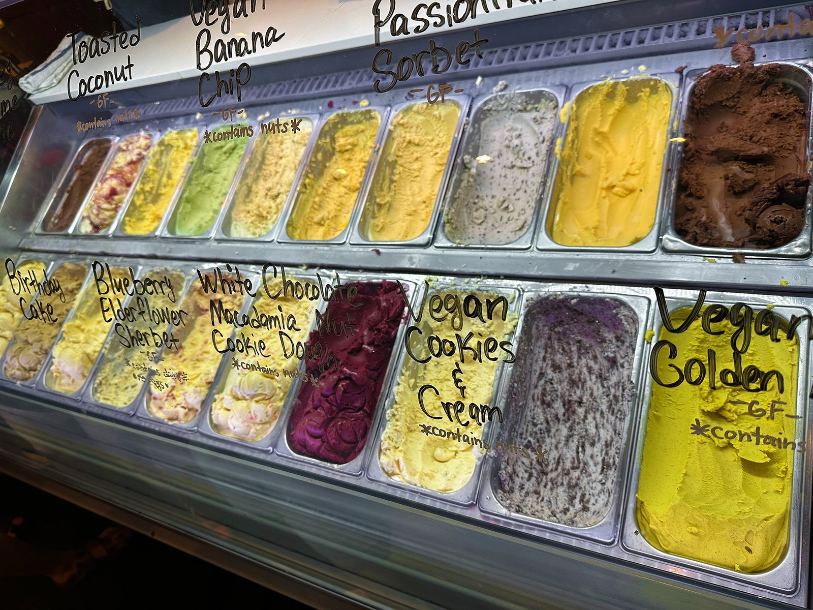 a trays of ice cream