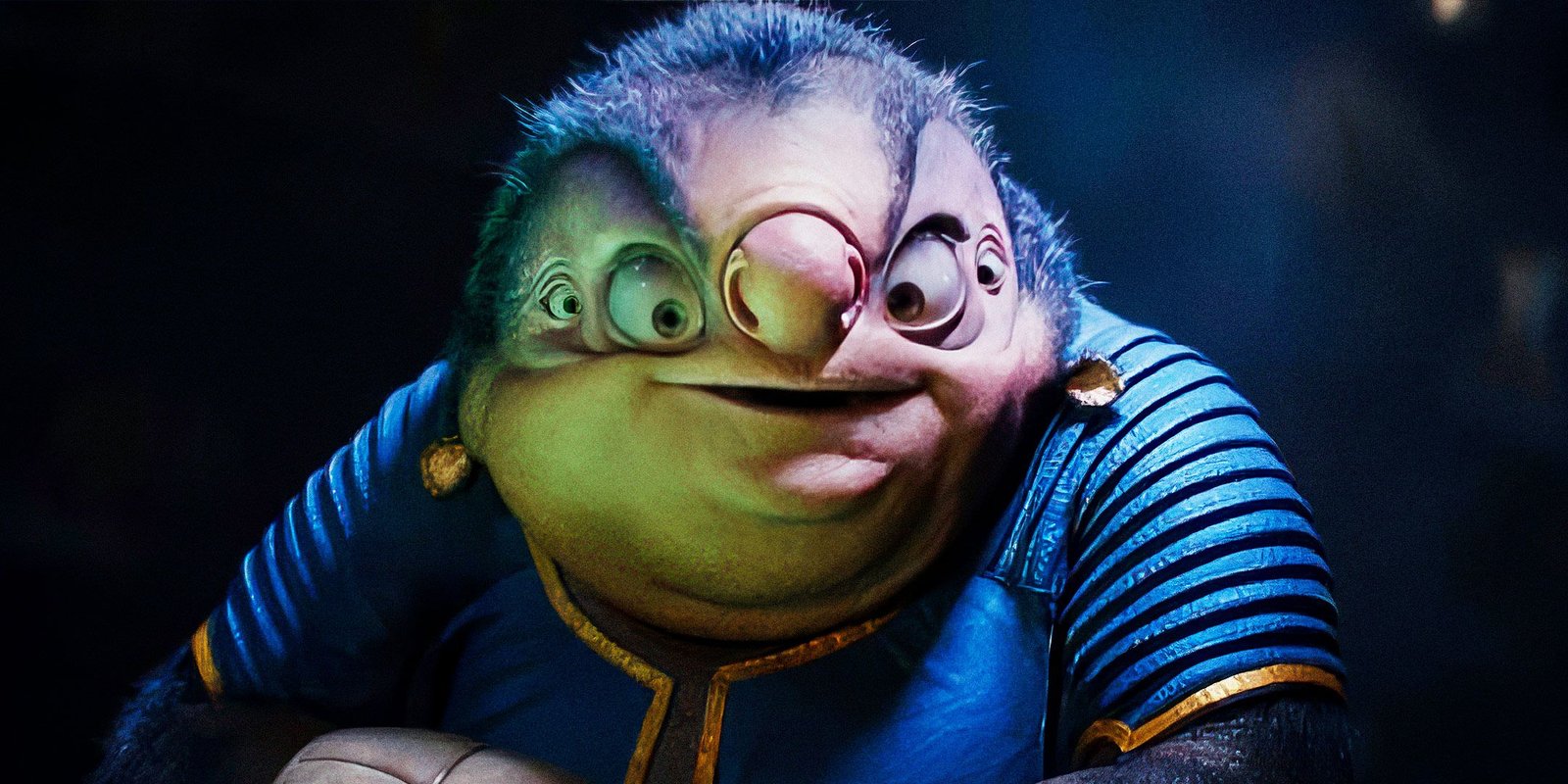 Jumba is reacting to his sentencing in Lilo & Stitch