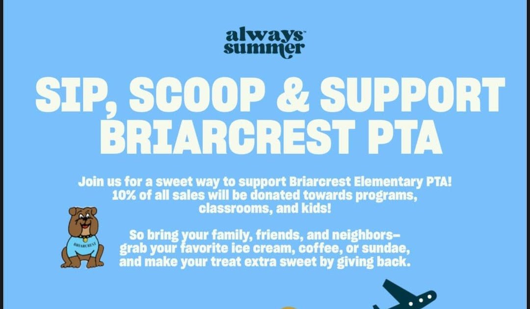 Support Briarcrest PTA by eating ice cream June 4, 2025