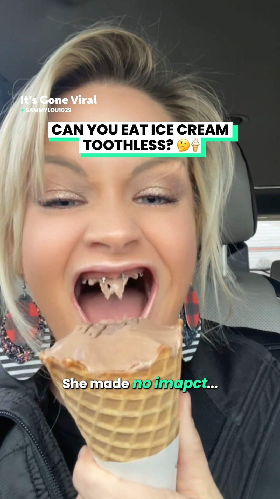 Eating Ice Cream Without Teeth | Her gums are doing all the work | By IGV | Facebook
