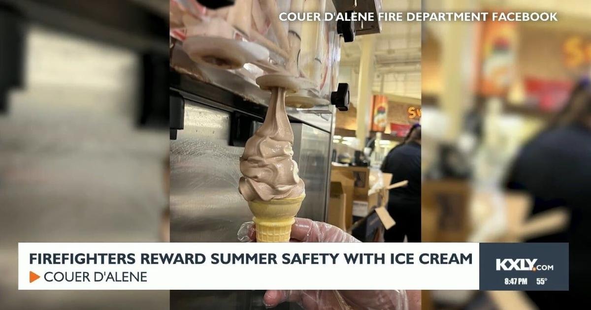 Firefighters reward summer safety with ice cream | Video - KXLY.com