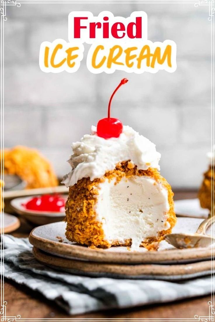 Fried Ice Cream is creamy ice cream balls rolled in a buttery cinnamon cornflake topping. Make it quickly with store-bought ice cream, or have fun making the whole thing from scratch with this Vanilla Ice Cream Recipe, the flavorful Cinnamon Ice Cream, or the incredible Oreo Coffee Ice Cream Pie!
