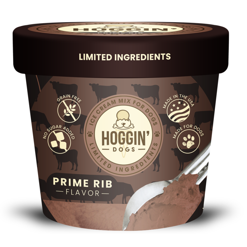 Hoggin Dogs Ice Cream Mix-Prime Rib, Small - Pet Wants Mira Mesa