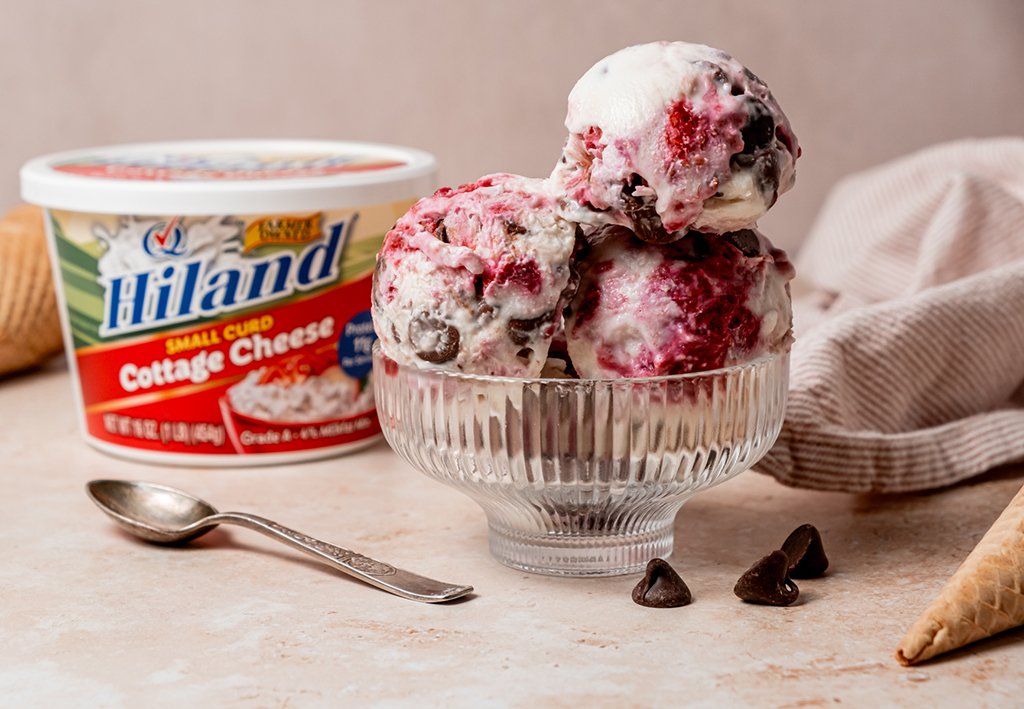 Raspberry Chocolate Cottage Cheese Ice Cream – Hiland Dairy