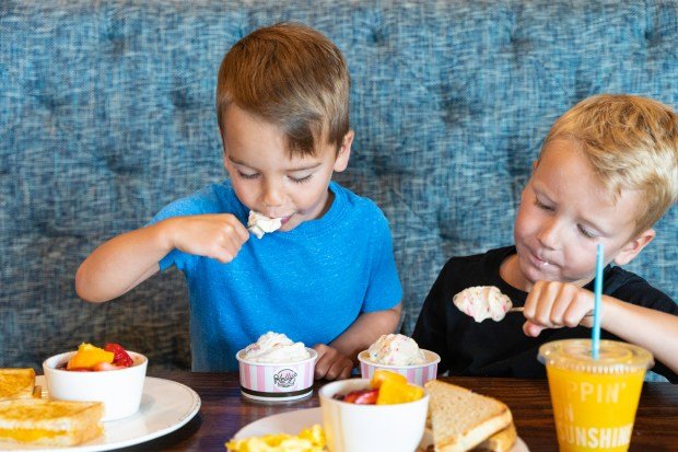 From June 20 to July 4, kids dining at participating Central Florida First Watch restaurants will score a free scoop of Cake Batter N' Sprinkles with any kids menu purchase, while supplies last. (Courtesy First Watch)