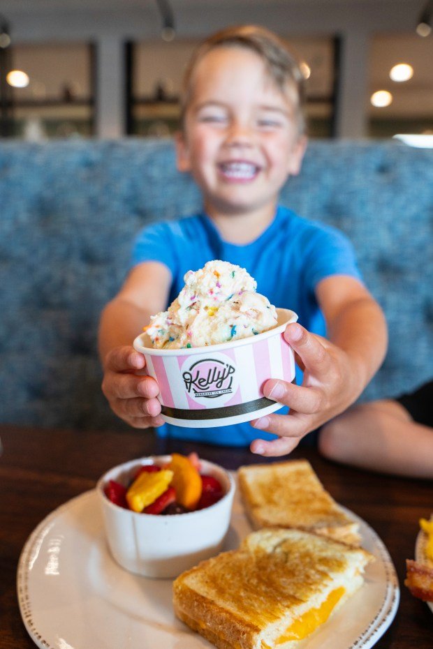 It might not be his birthday, but the ice cream sure makes a First Watch lunch feel extra special. (Courtesy First Watch)