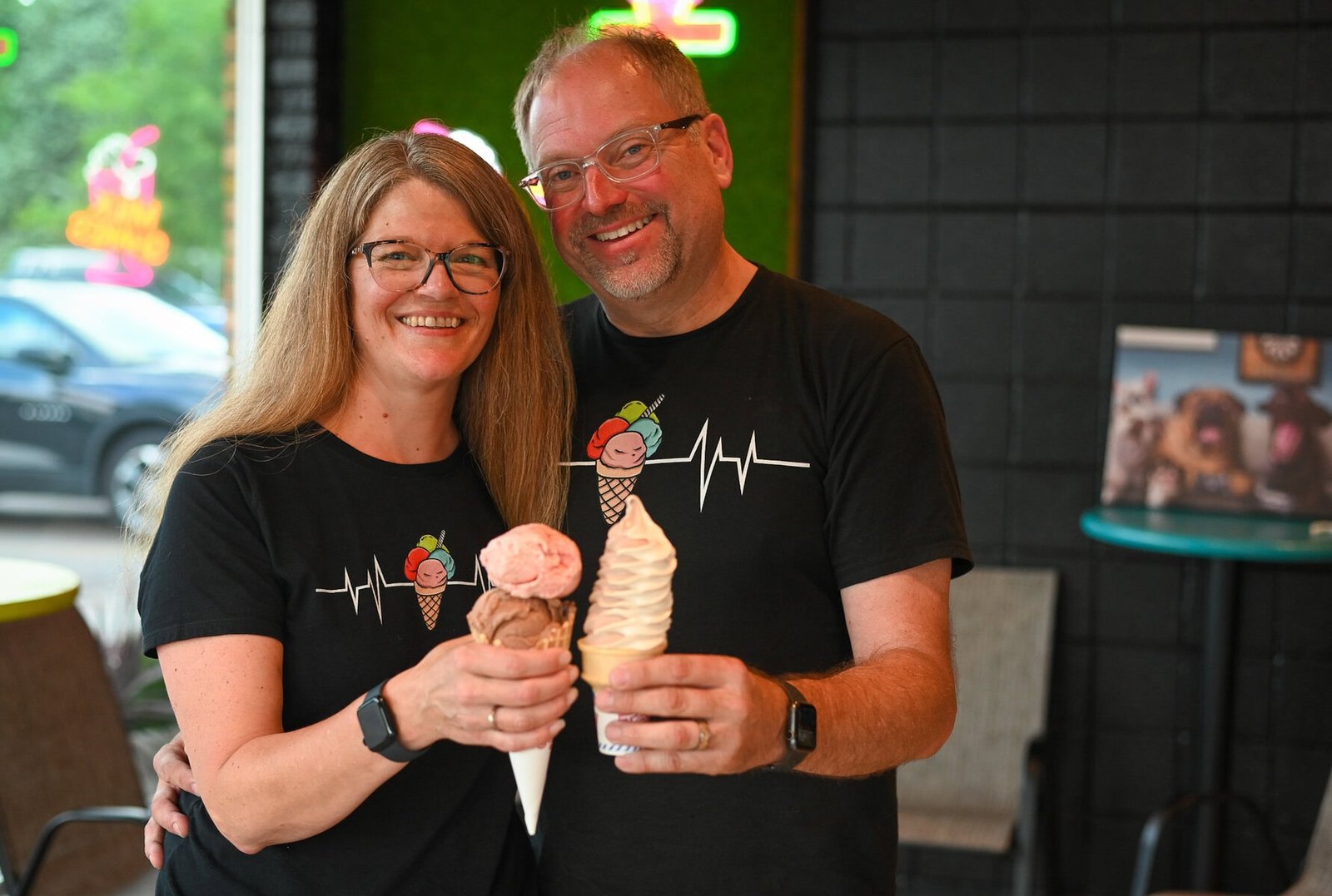 Local couple revives neighborhood ice cream shop with new look and treats in Rockford’s Rural Oaks