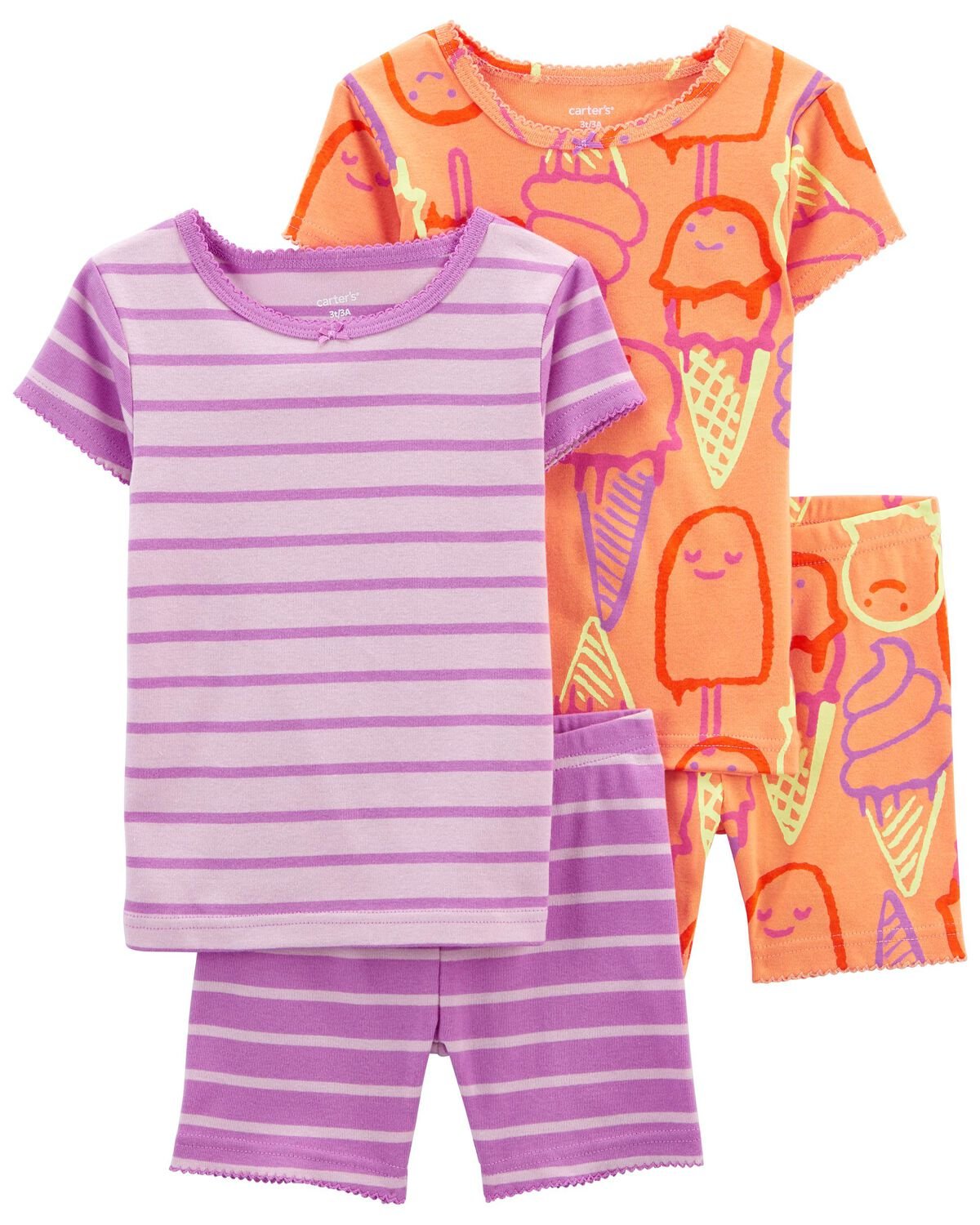 4-Piece Ice Cream 100% Snug Fit Cotton Pajamas - Carter's