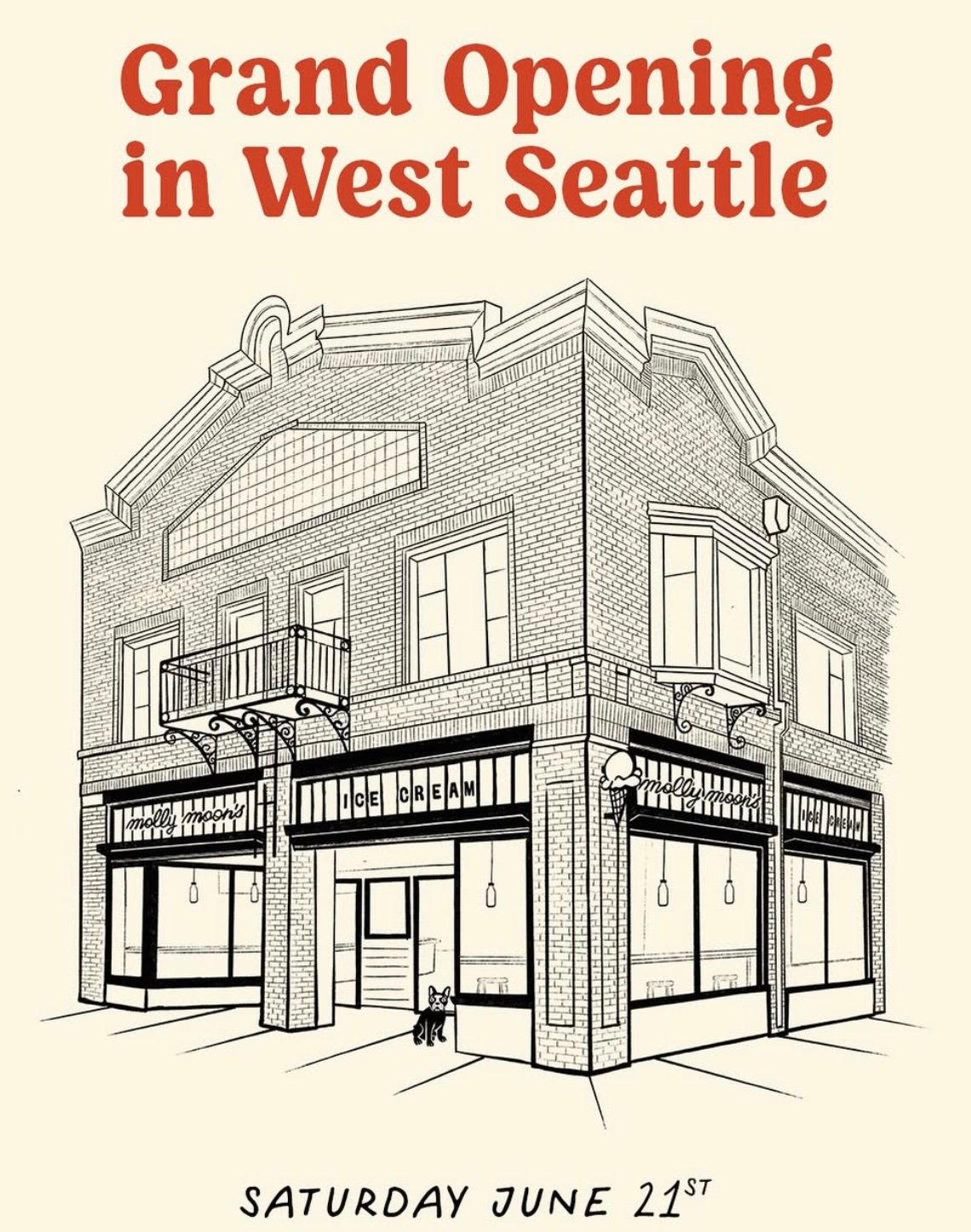 Molly Moon's Ice Cream set for June 21 Grand Opening in the West Seattle Junction