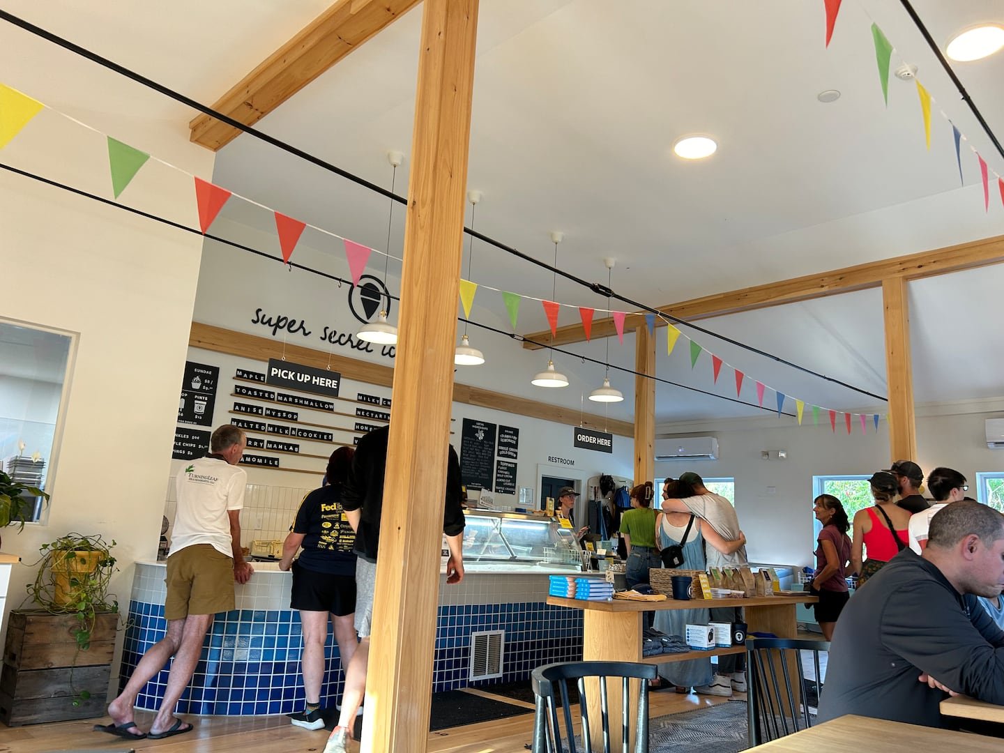 There's indoor and outdoor seating available at Super Secret Ice Cream in Bethlehem, a James Beard finalist in the Outstanding Bakery category.